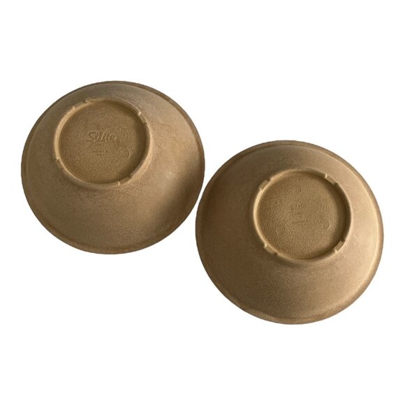 Pair of Vintage Silite Melamine Bowls Tan 7.5" Mid Century Chicago USA - Picture 2 of 3